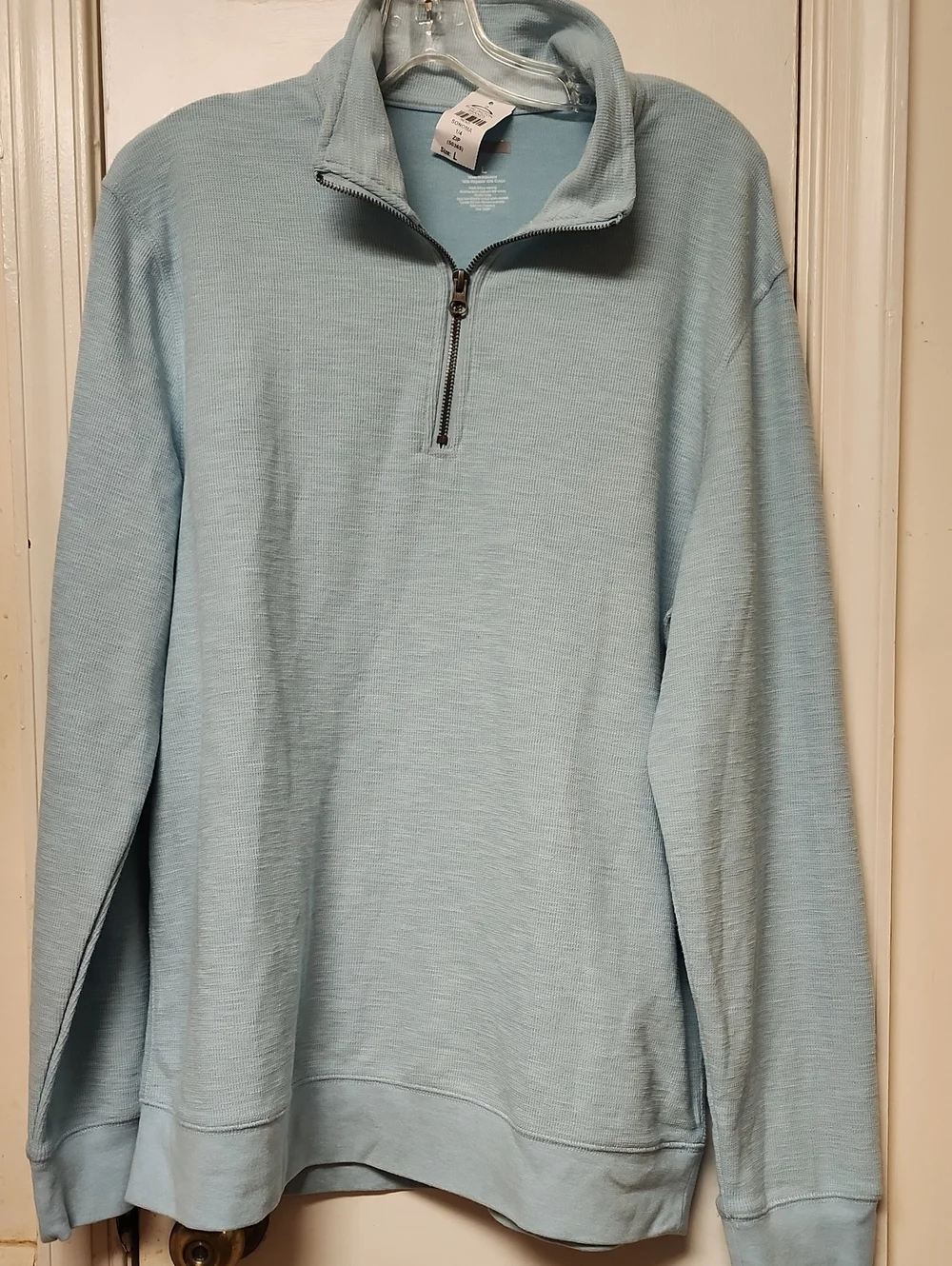 Light Blue Quarter-Zip Sweater